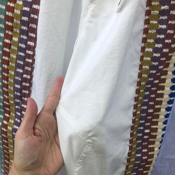 Free People Movement Pants Embroidered Patch Baggy Straight Leg Cinch Cuff M - Picture 6 of 14